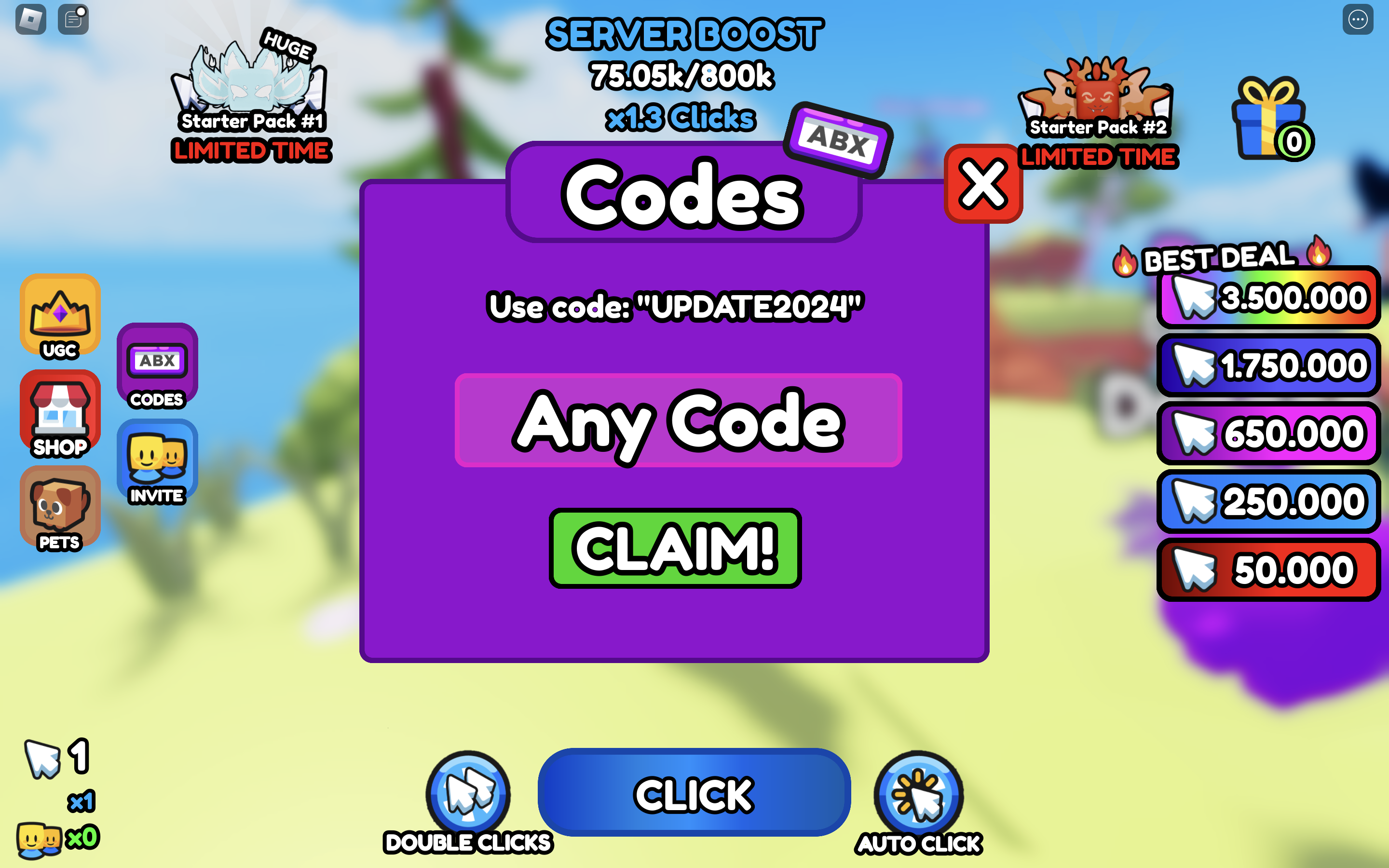 Click for UGC how to redeem codes