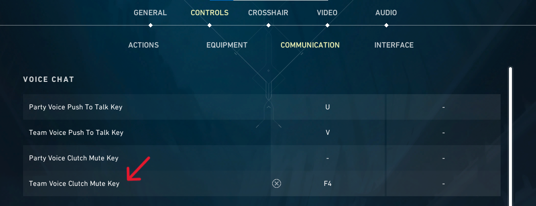 Valorant - Competitive - Team Voice Clutch Mute Key