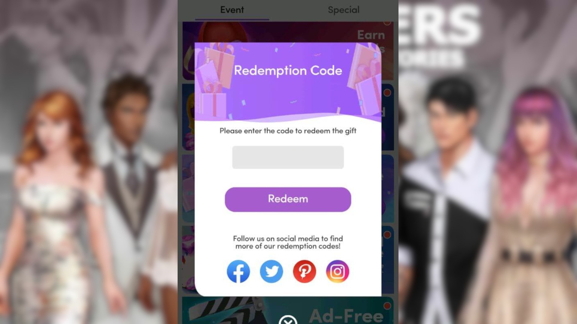 Chapters Free Redemption Reward Codes How To Use