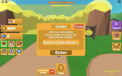 Coin Clicking Simulator Redeem codes