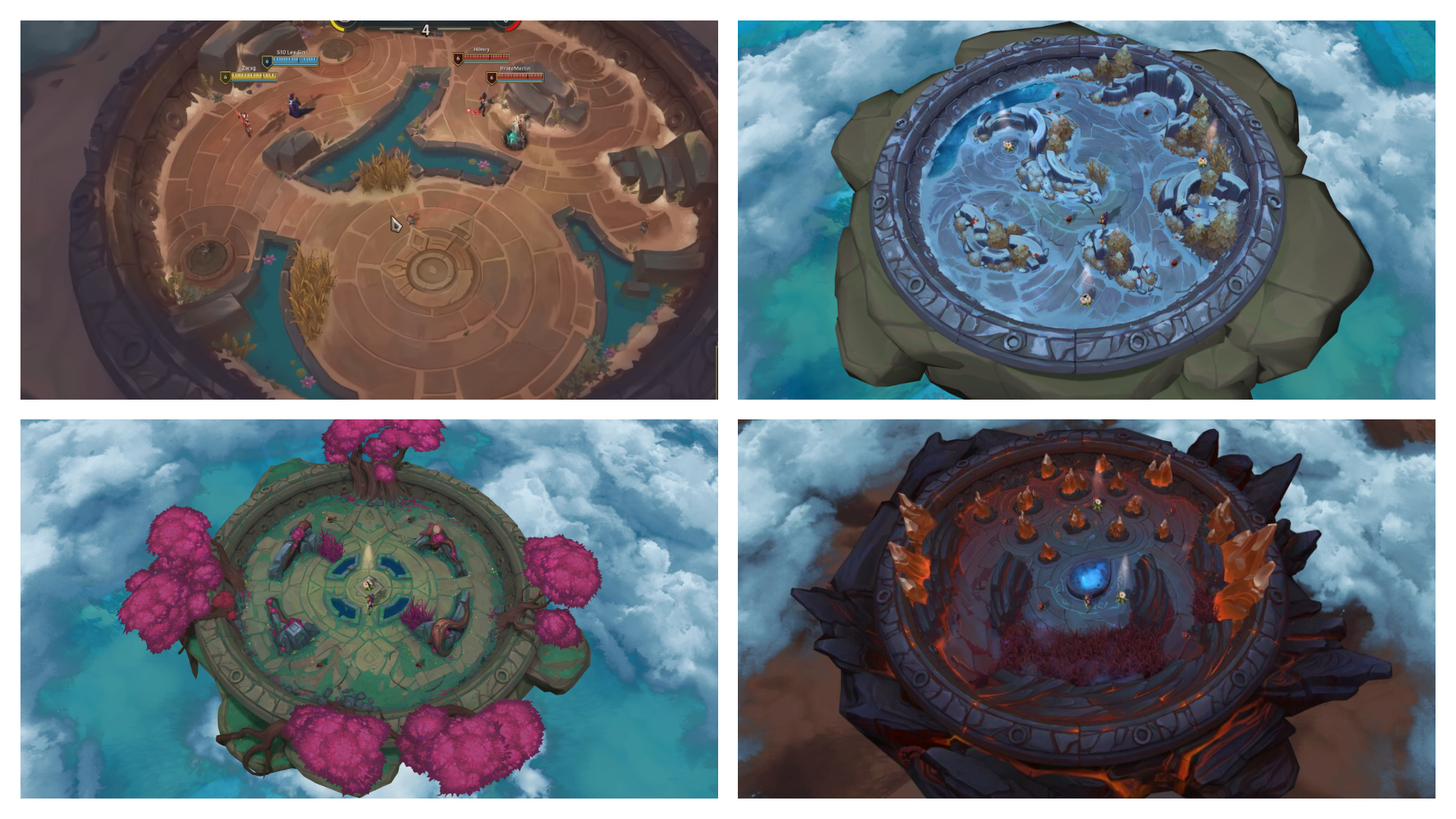 Collage LoL Arena Maps