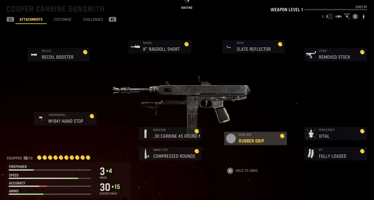 Mejor configuración del Cooper Carbine