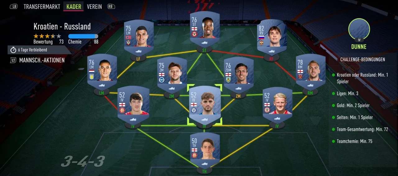 Croacia Rusia SBC Partidos de marquesina fifa