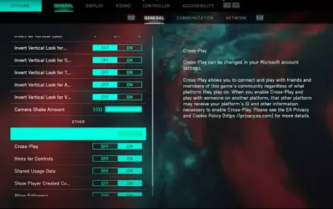 Crossplay Battlefield Menu test