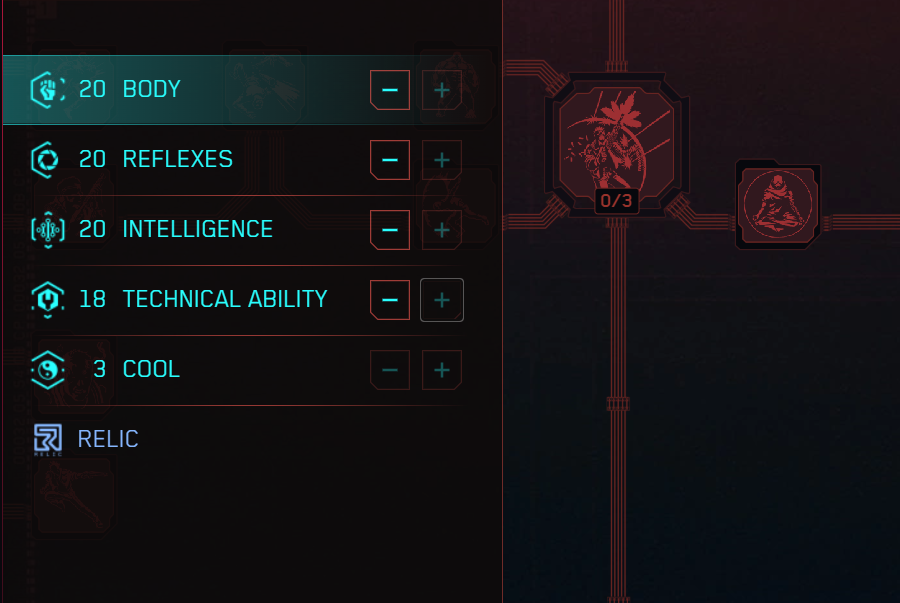Cyberpunk 2077 Attribute Points