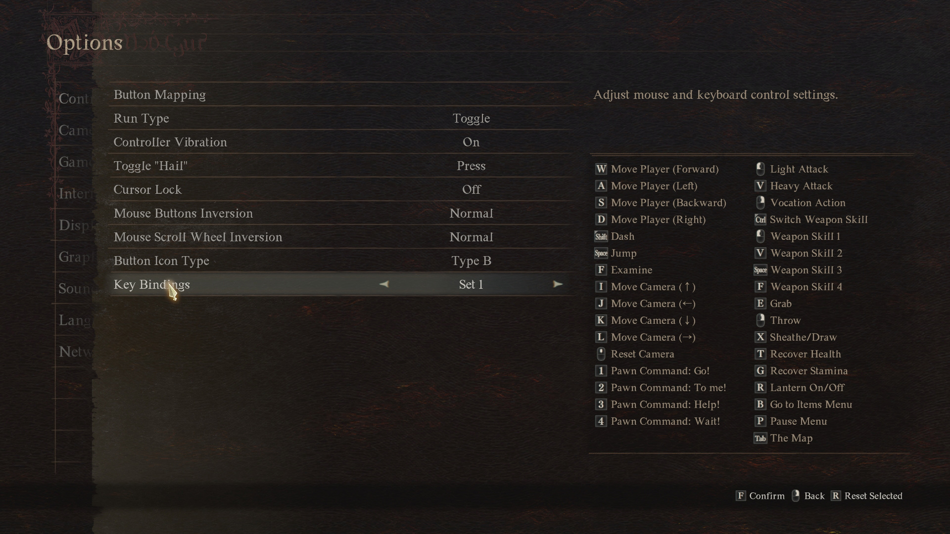 DD2 Menu settings Quick Slot PC