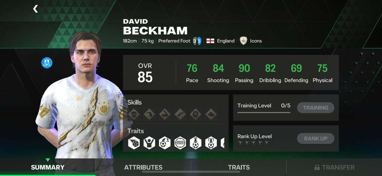 David Beckham SBC ea sports fc mobile