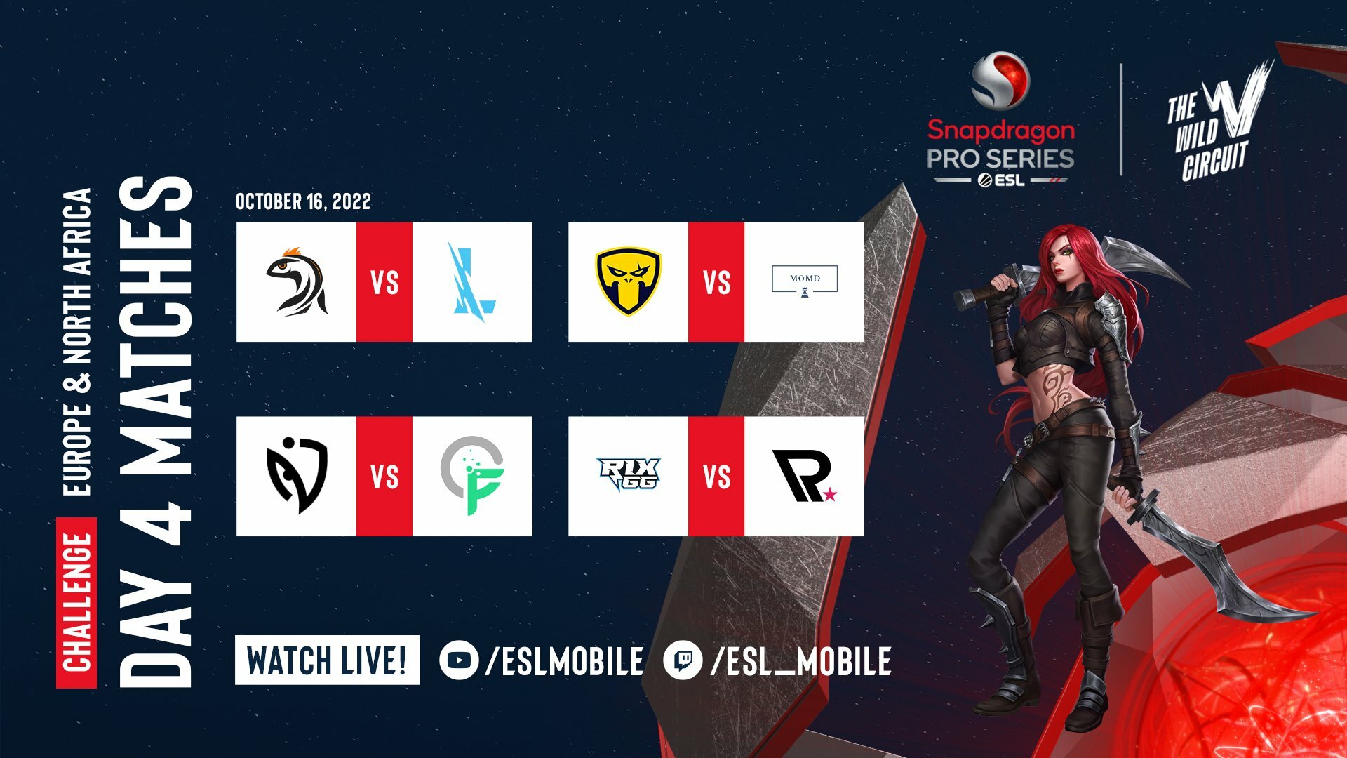 Snapdragon Pro Series Wild Rift Season 2 EU & MENA day matches results ESL