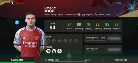 Declan Rice fc mobile