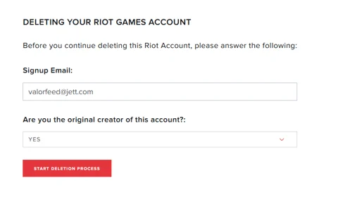 Delete Account Riot