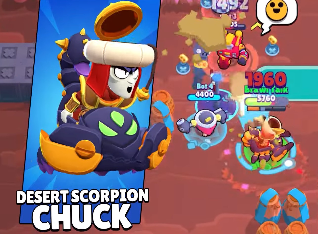 Brawl Stars Sands Of Time Skins Desert Scorpion Chuck Supercell