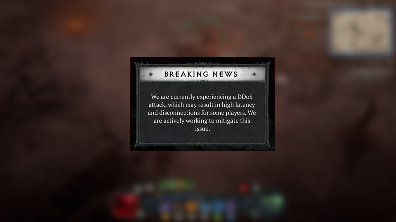 Diablo 4 D Do S Attack Error Message