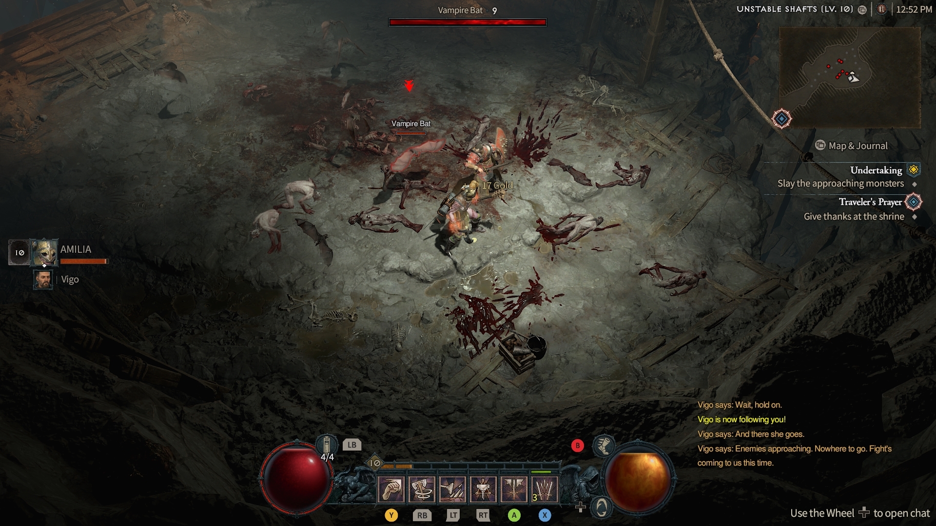 Barbarian gameplay in Diablo 4