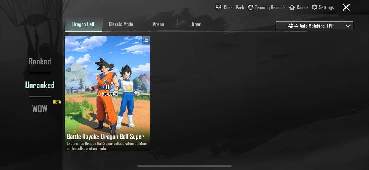 Dragon Ball Super Collaboration Themed Mode