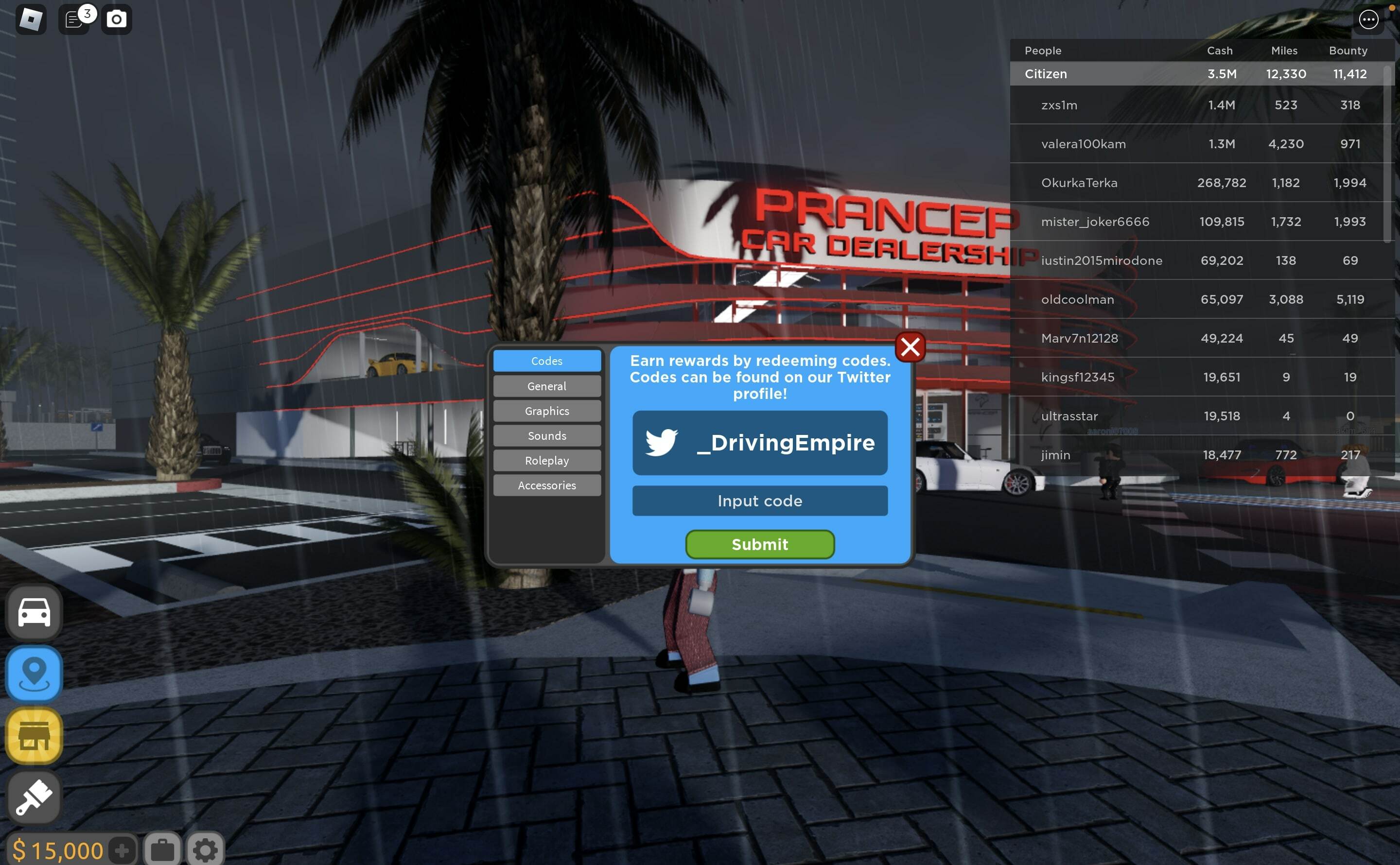 Driving Empire Redeem Codes