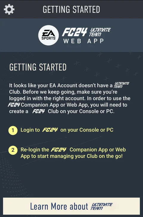 EA FC 24 Web App Login Problem Web App Down