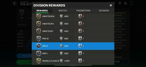 EA FC Mobile Division Rivals Rewards