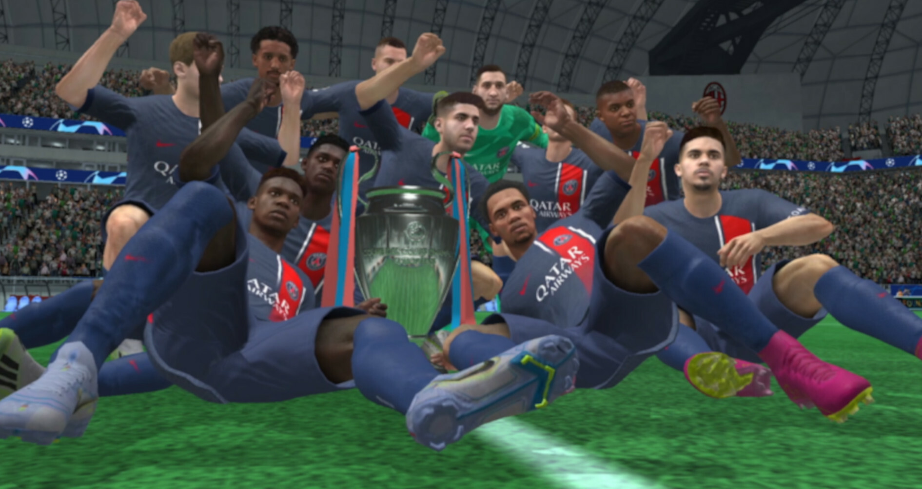 EA Sports FC Mobile UEFA Champions League Tournament Trophy Celebration