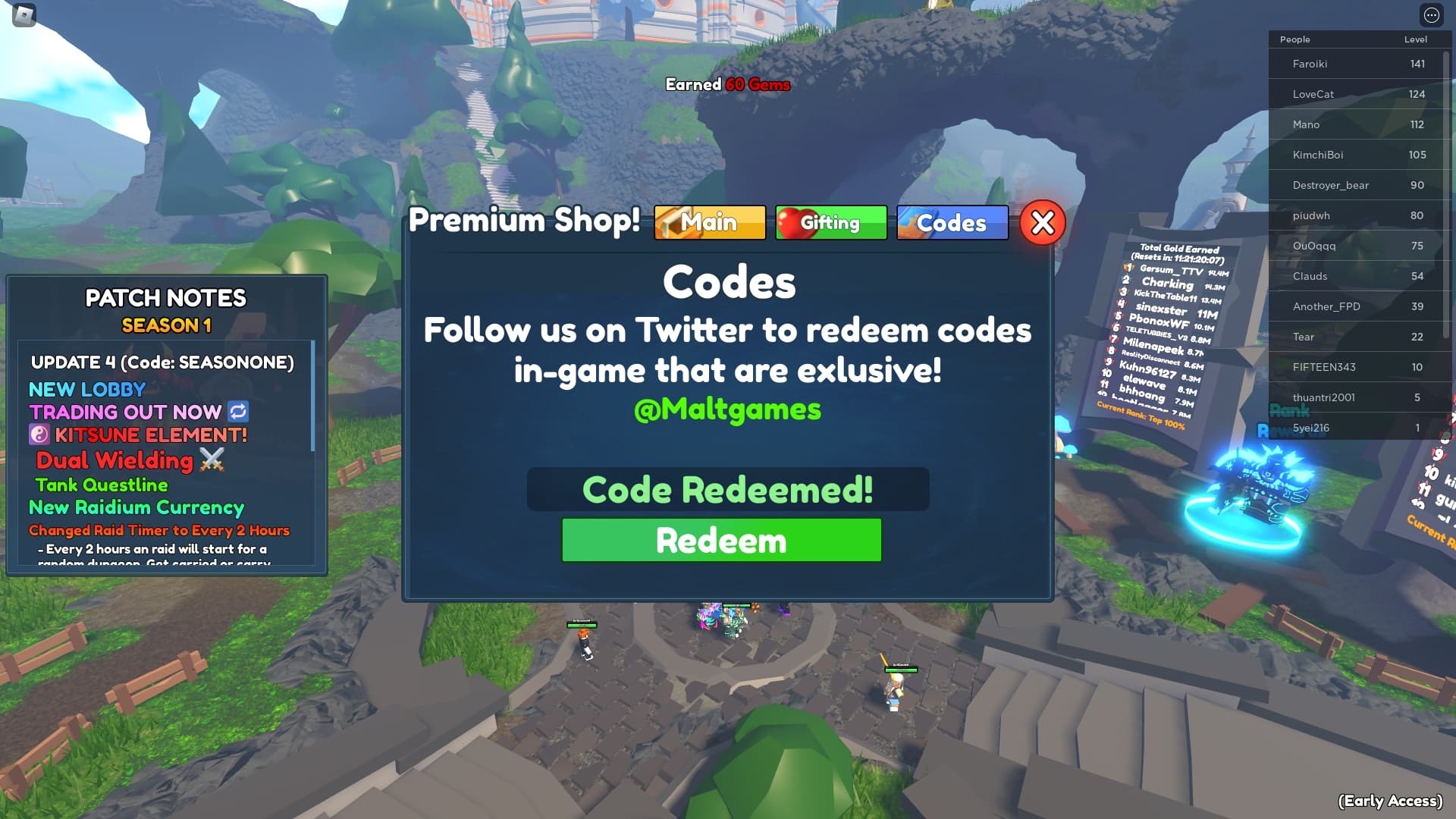 Elemental Dungeons Working Codes