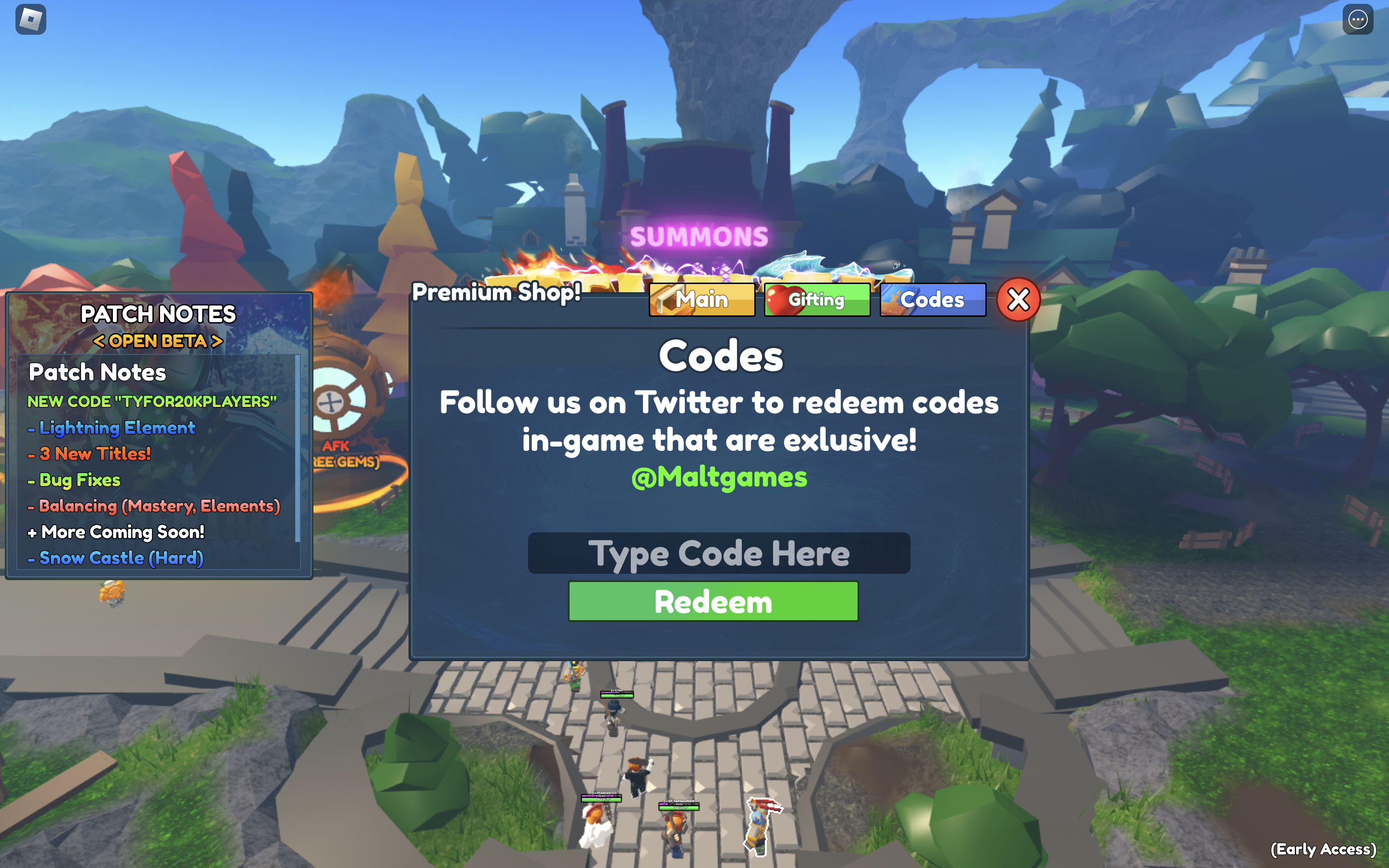 elemental dungeons redeem codes