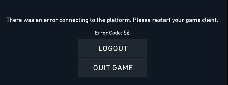 Error Code56 VAL