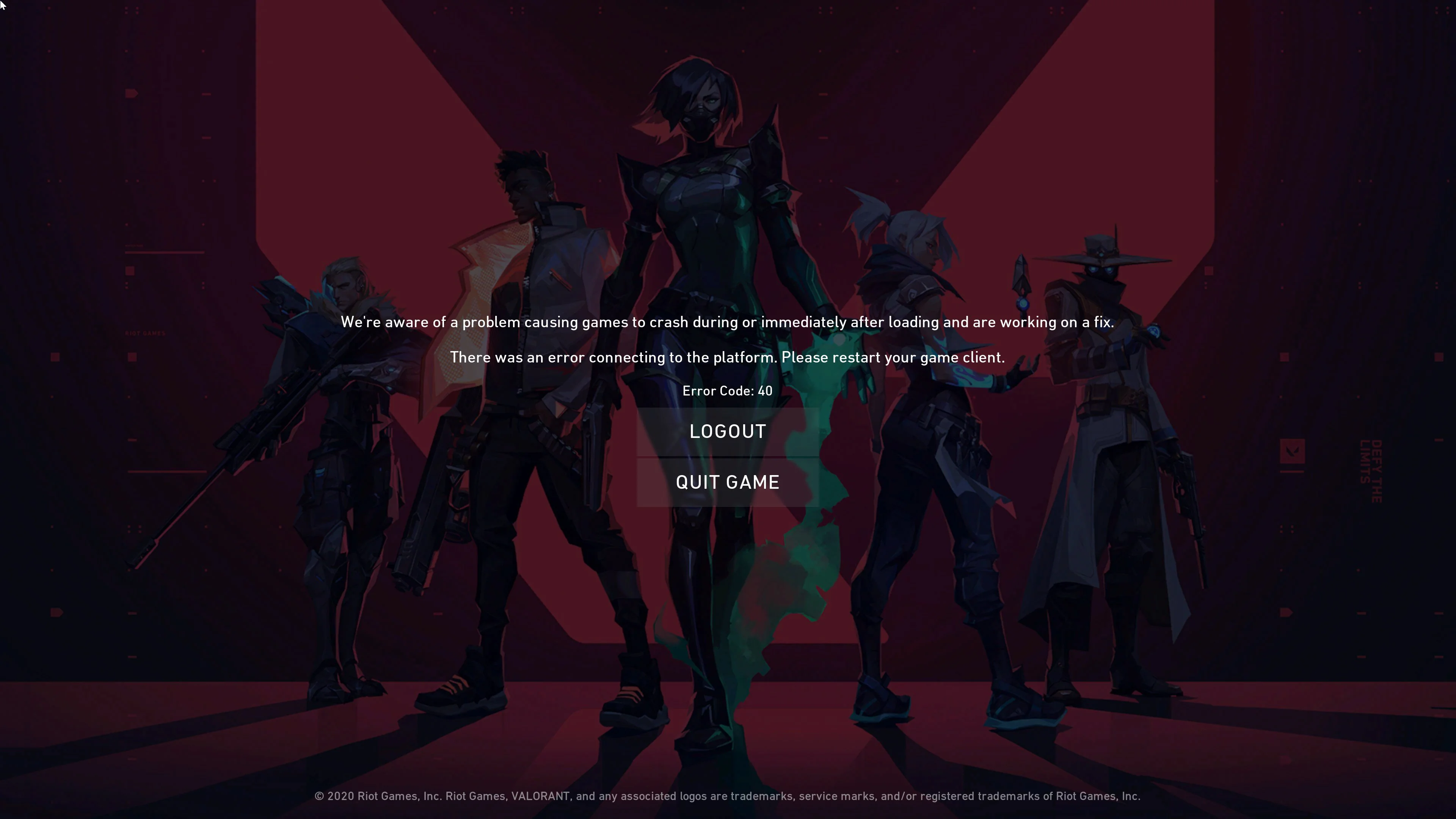 Error Connecting To Platform