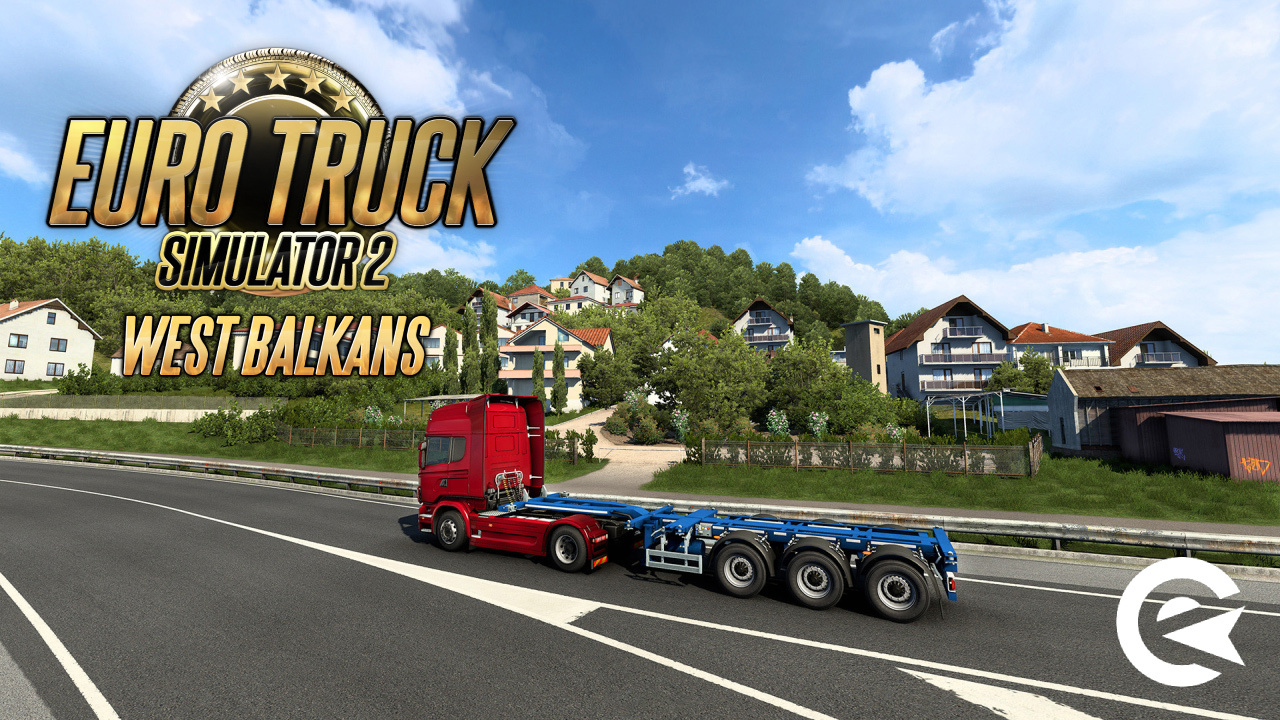 Truck in hilly landscape in Euro Tuck Simulator 2 West Balkans DLC