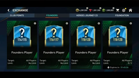 Exchange Fifa Mobile Founders