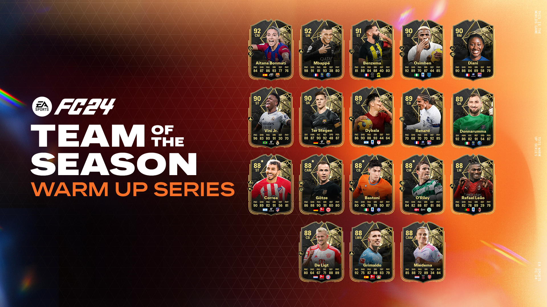 FC24 TOTS Warm Up Series 16x9 Squad