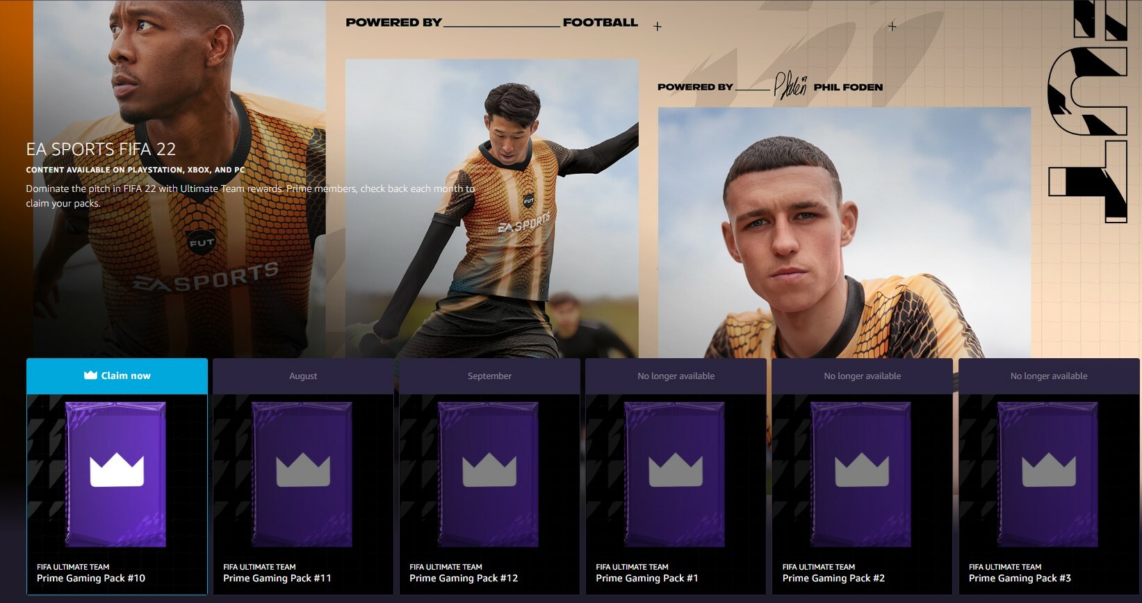 FIFA 22 Amazon Prime Gaming Rewards