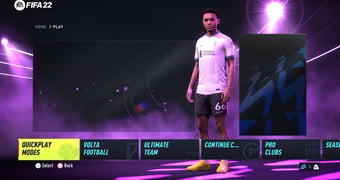 FIFA 22 MAIN MENU