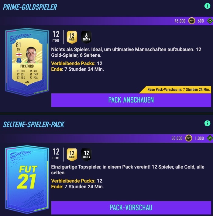 FIFA 22 Pack Vorschau
