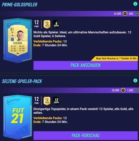 FIFA 22 Pack Vorschau