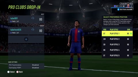 FIFA 22 Pro Club Drop In