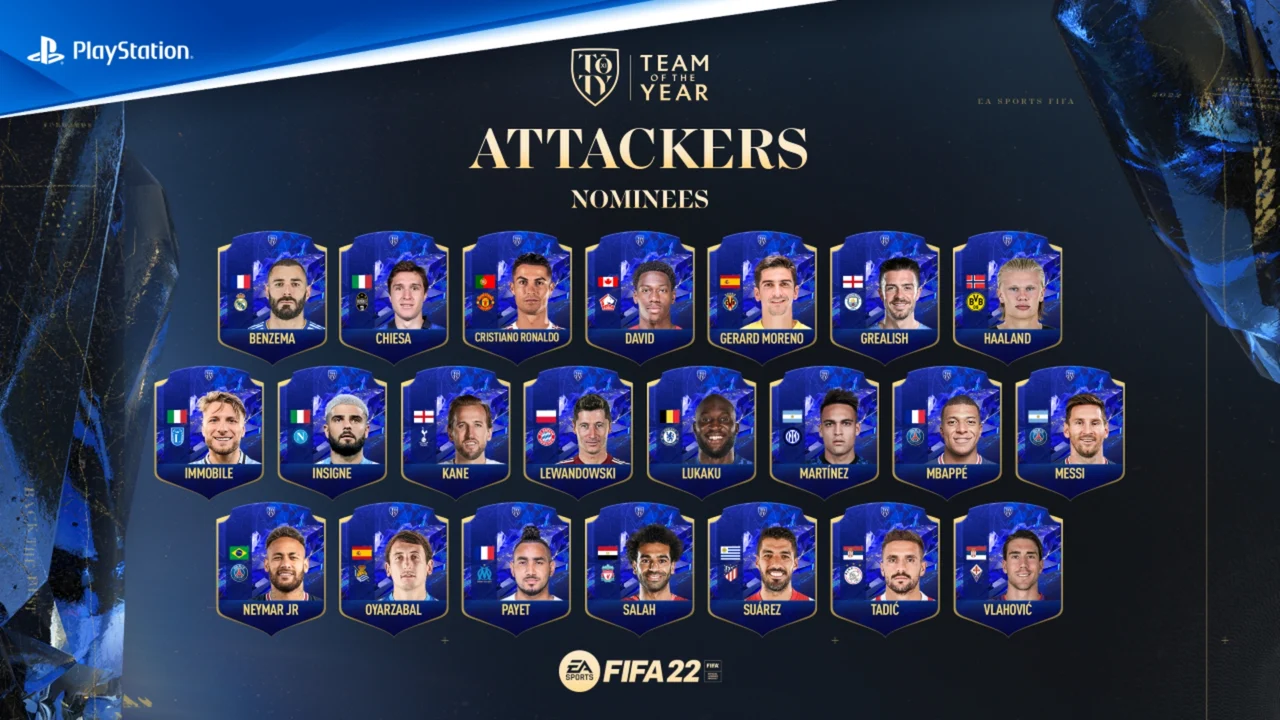 TOTY Attackers Nominees FIFA 22