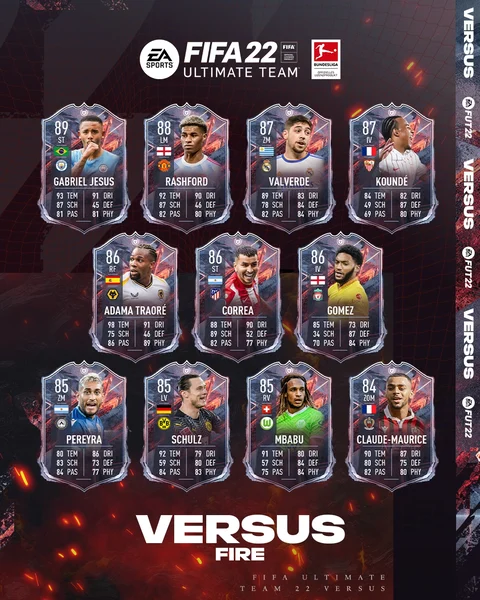 FIFA 22 Versus Fire Team FUT