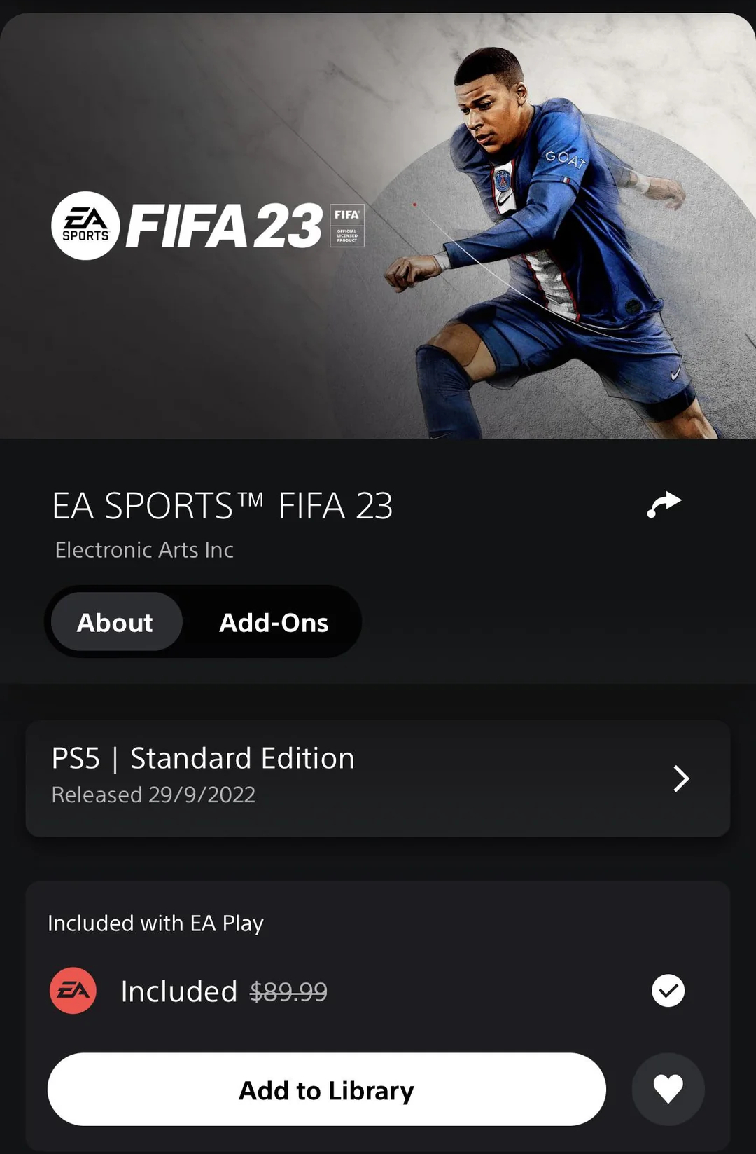 FIFA 23 Game Pass EA Play