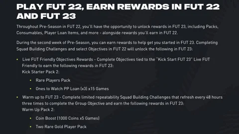 FIFA 23 Pre Season Challenges