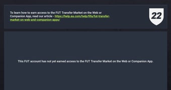 FUT Transfer Market No Access