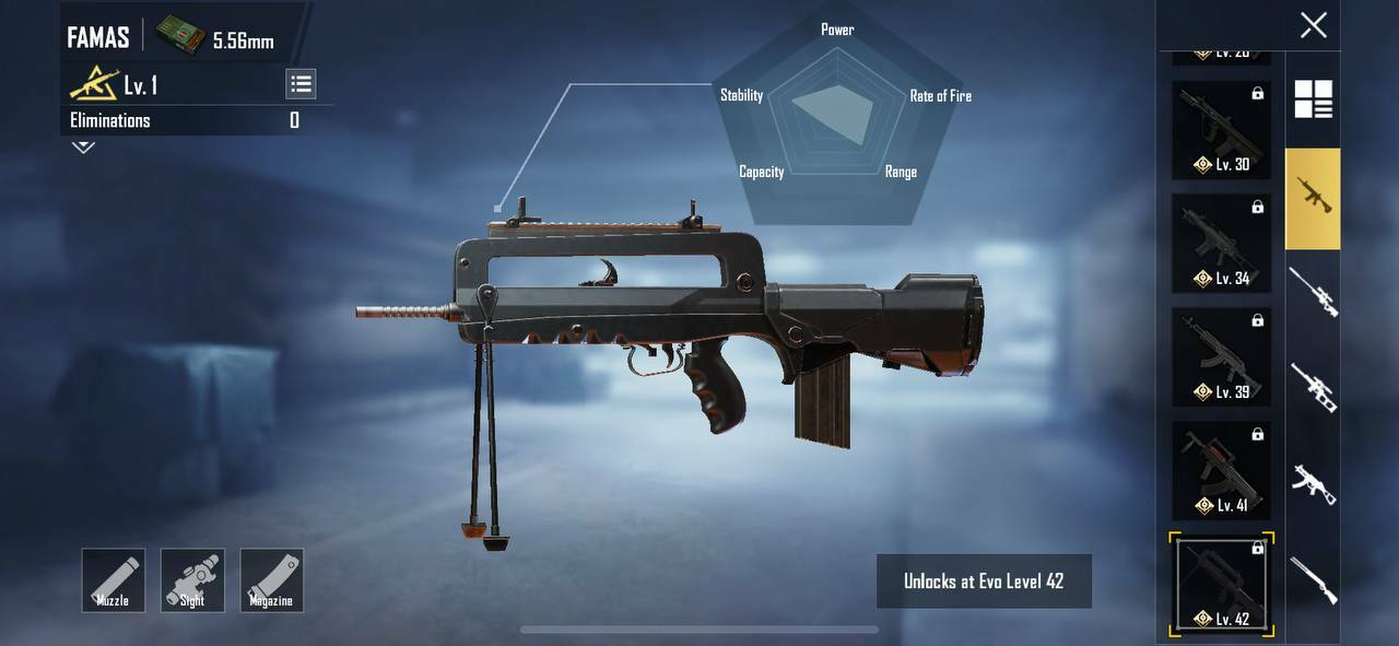 Famas in PUBG Mobile