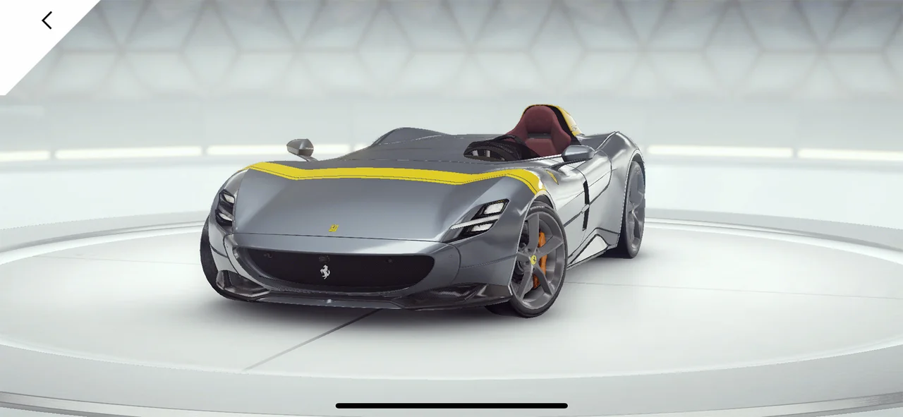 The silver-colored Ferrari Monza SP1 in Asphalt 9! Bring the Heat season Gameloft