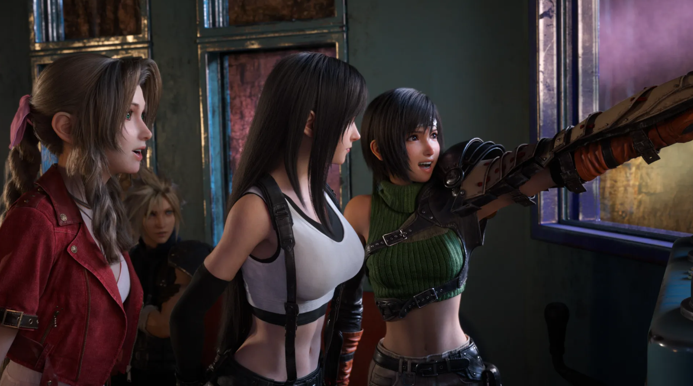 Final Fantasy 7 Cloud Aerith Tifa Yuffie Gold Saucer