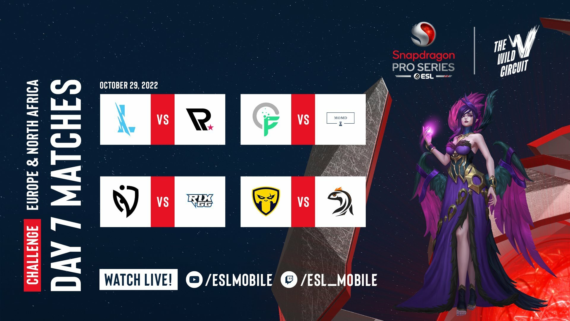 Snapdragon Pro Series Wild Rift Season 2 EU & MENA Final Day day 7 matches results ESL