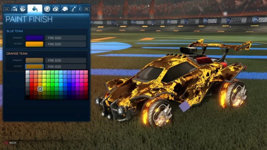Firegod rocket league decals