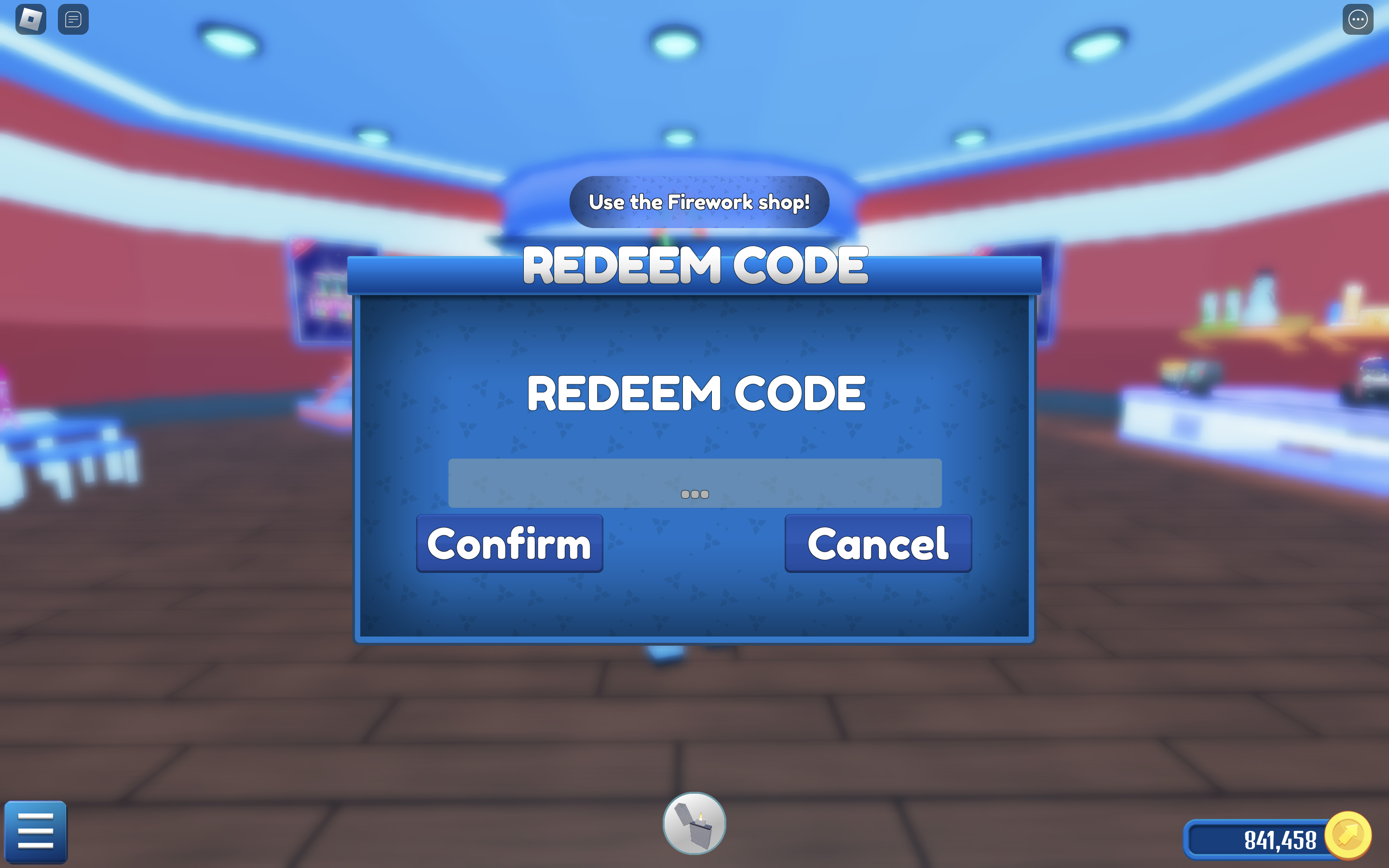 Fireworks Playground how to redeem codes