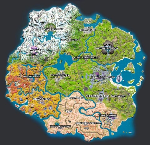 Fortnite Chapter 3 Season 4 Map