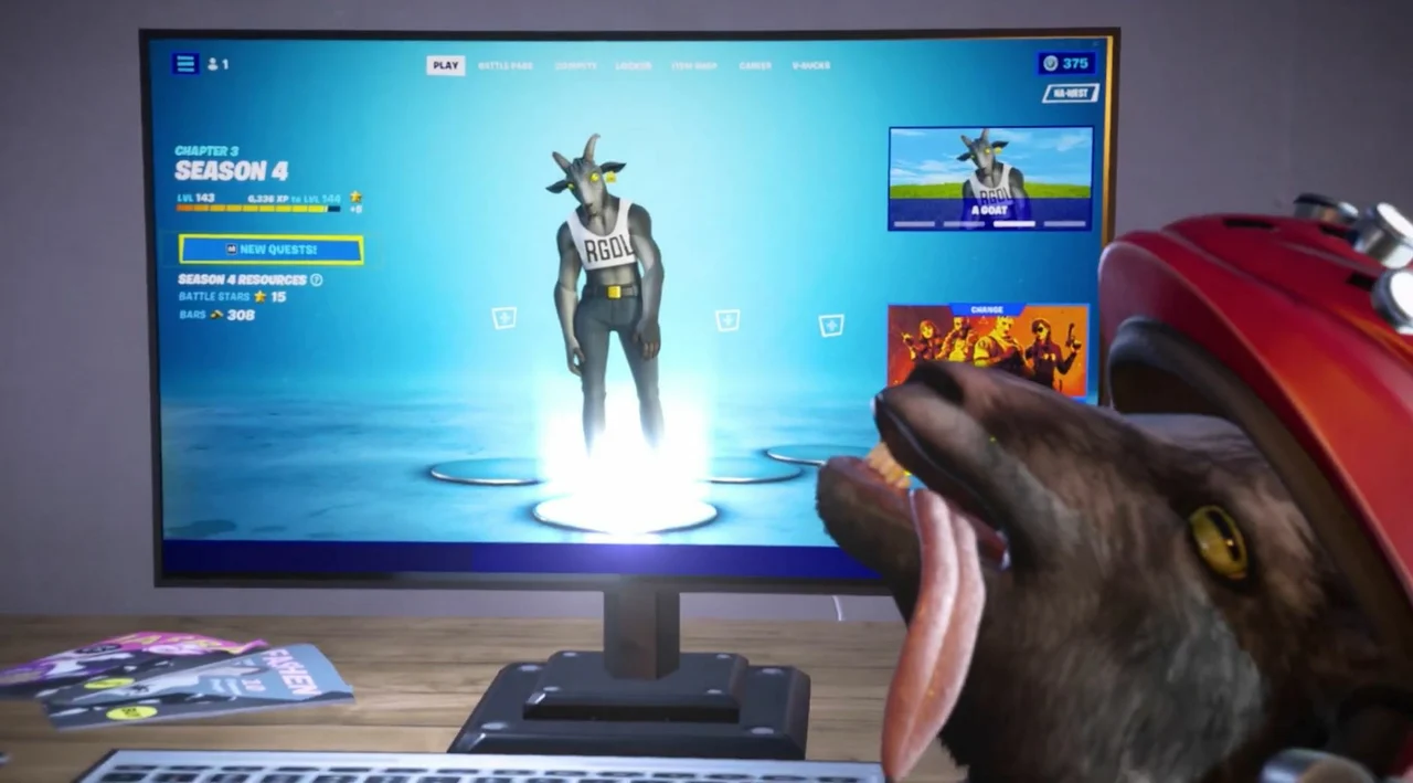 Fortnite Goat Simulator Crossover