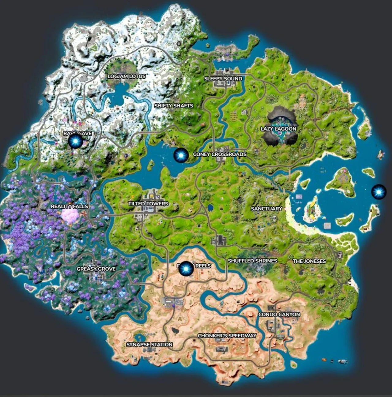 Fortnite Kamehame ha Locations