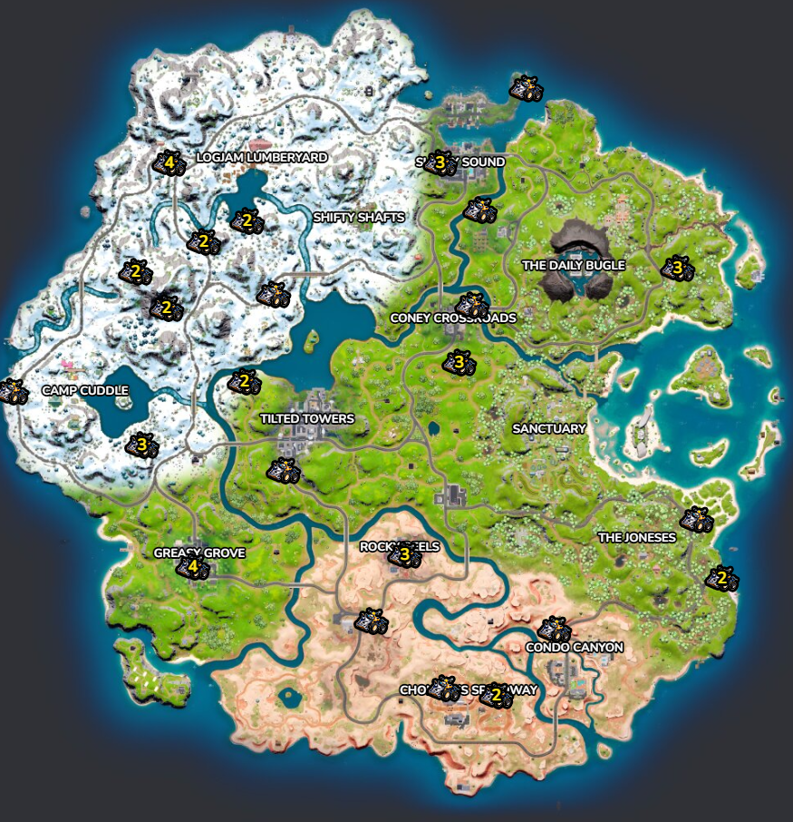 Fortnite Quadcrasher Locations