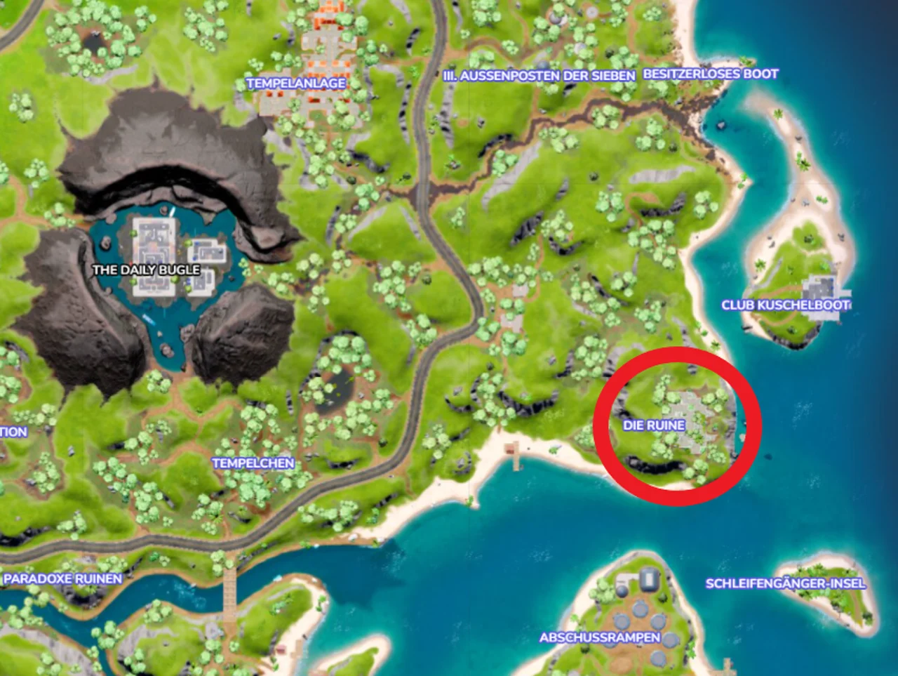 Ruine Fortnite Chapter 3 Location